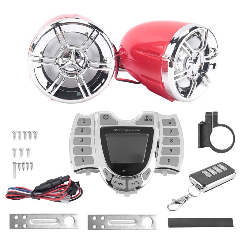 Bluetooth Speaker Waterproof - Motorcycle Audio Stereo Speakers Wireless Bluetooth