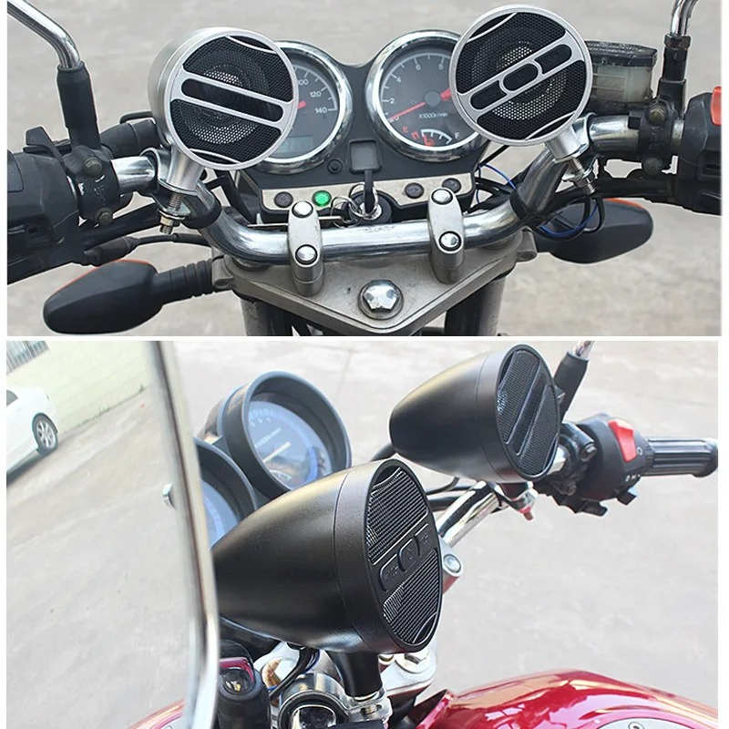 12V Full Metal Motorcycle Blue - Bluetooth Speaker Waterproof ulasan dan harga