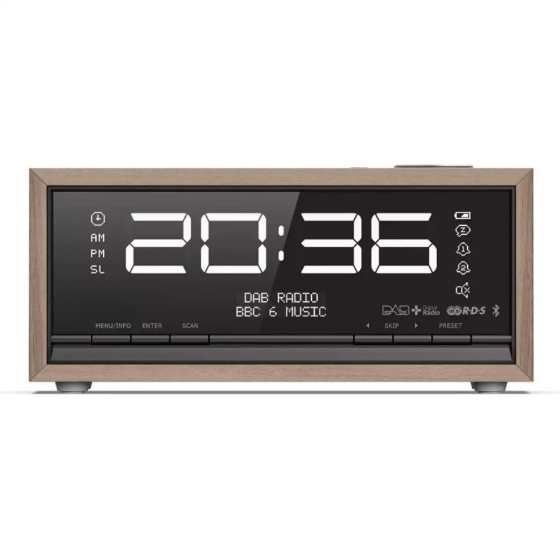 Retro Wooden Bluetooth 5.0 Clo - Digital Alarm Clock ulasan dan harga