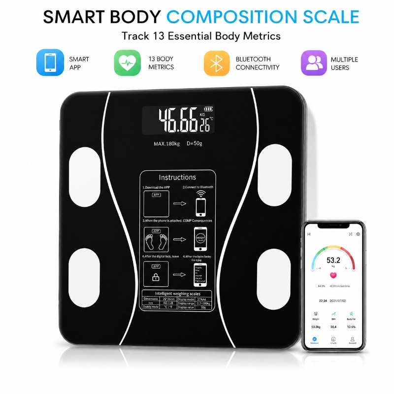 Smart Bluetooth Body Fat Scale - Body Fat Scale Smart ulasan dan harga
