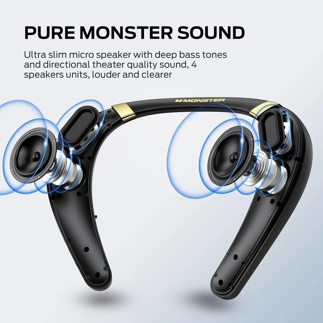 New Monster Boomerang Neck Ban - Bluetooth Speaker Waterproof ulasan dan harga