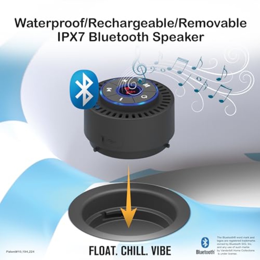 Inflatable Pool Lounger with B - Bluetooth Speaker Waterproof ulasan dan harga