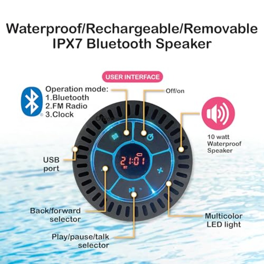 Inflatable Pool Lounger with B - Bluetooth Speaker Waterproof ulasan dan harga