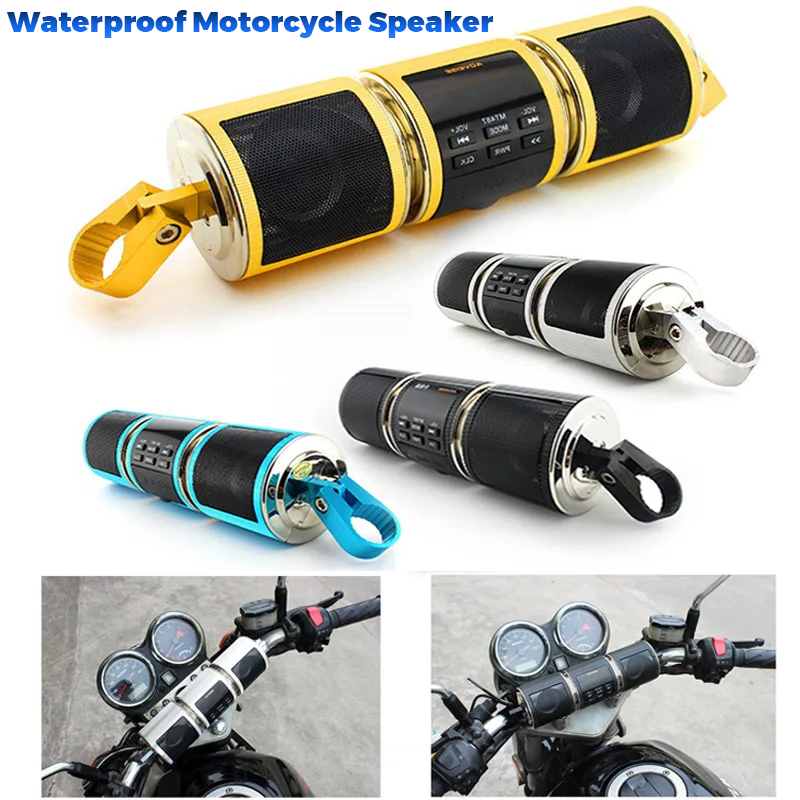 Motorcycle Audio FM Radio AUX  - Bluetooth Speaker Waterproof ulasan dan harga