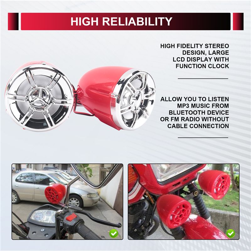 Motorcycle Audio Stereo Speake - Bluetooth Speaker Waterproof ulasan dan harga